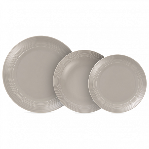 Dishes Tableware Porcelain18 pcs Jasper Taupe Cryspo Trio 25.022.18