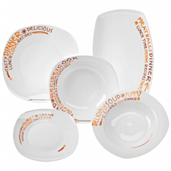 Porcelain Dish Tableware Set of 20 pieces Nava Funky